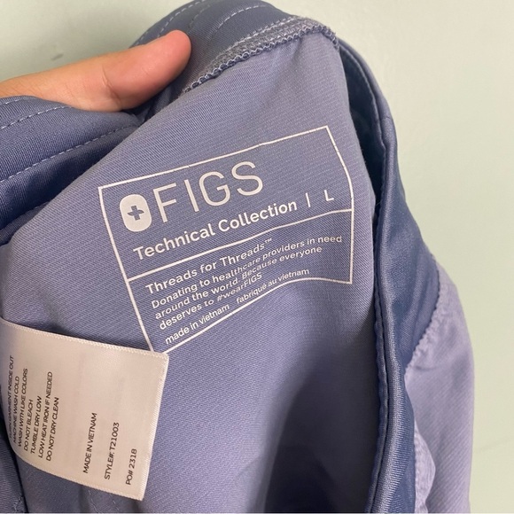 Figs‎ Livingston Basic Scrub Pant Sz L Baby Blue - Picture 5 of 5